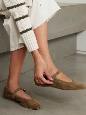 Le Monde Beryl suede Mary Jane ballet flats 39 US 9 tan